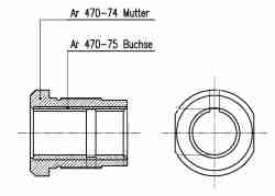Mutter komplett Ar 470-73/K